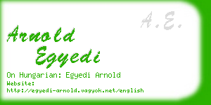 arnold egyedi business card